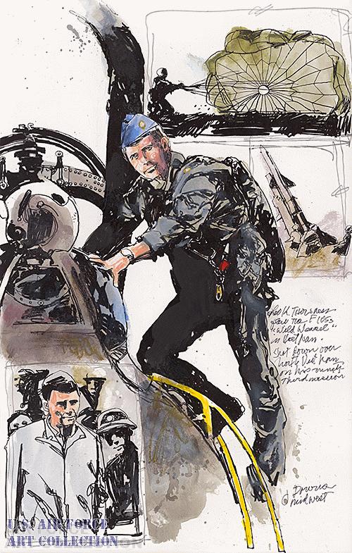 Maj Thorness - Climbing in Cockpit